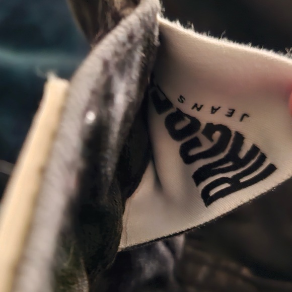 The Ragged Priest charcoal black soda combat denim midi skirt size xs - Picture 5 of 5